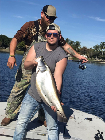 Gorgeous Clown Knife Fish caught on Guided Fishing Trip in South Florida