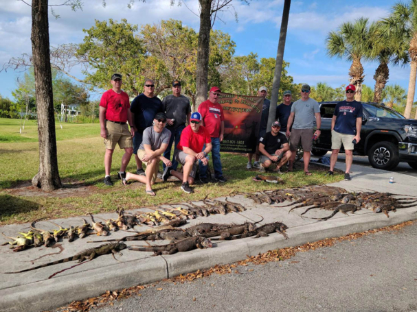 Over 40 Iguanas landed on a single Iguana Hunting Trip in Florida