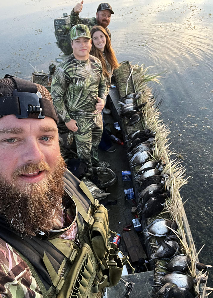 Over a dozen ducks during a successful dunk hunting trip in Florida
